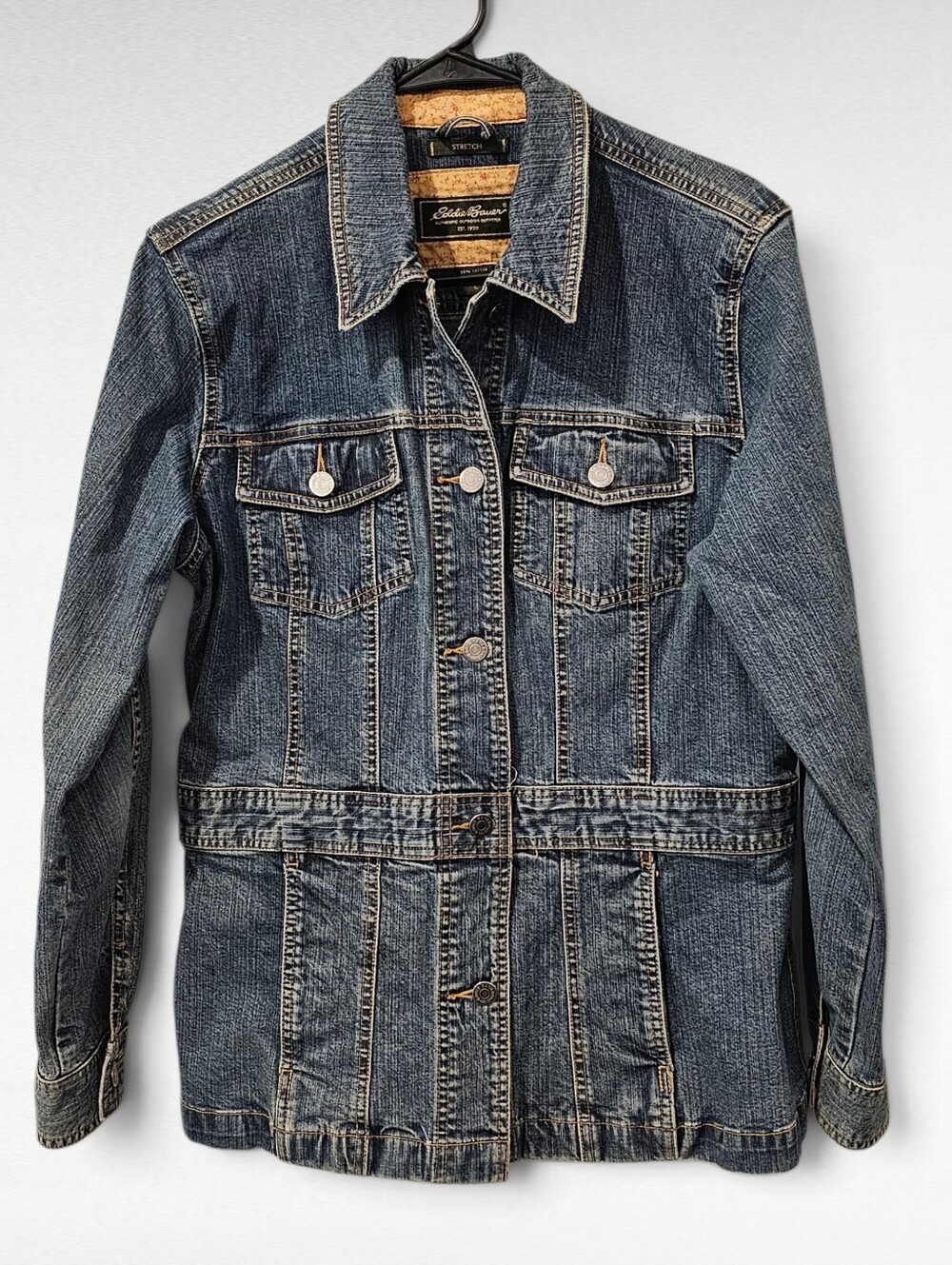 Eddie Bauer Stretch Denim Jacket Size Large